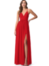 Cross Back Bridesmaid Dress with Slit
