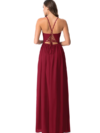 Cross Back Bridesmaid Dress with Slit