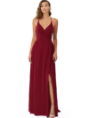 Cross Backless Flared Maxi Dress with slit