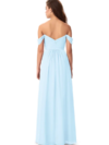 Off Shoulder Drape Knot Bridesmaid Dress
