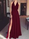 Glam Slit V Neck Maxi Dress