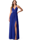 Cross Back Bridesmaid Dress with Slit