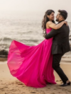 Hot Pink One Shoulder Mega Trail Gown
