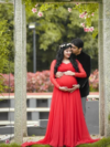 Magnolia Red Maternity Maxi Dress