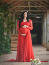 Magnolia Red Maternity Maxi Dress