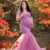 Lilac Lace and Net Maternity Dress
